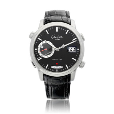 View full screen - View 1 of Lot 8214. Senator Diary | A stainless steel wristwatch with date and diary alarm, Circa 2010 | 格拉蘇蒂 | Senator Diary 精鋼腕錶,備日期顯示及鬧鈴裝置,約2010年製.