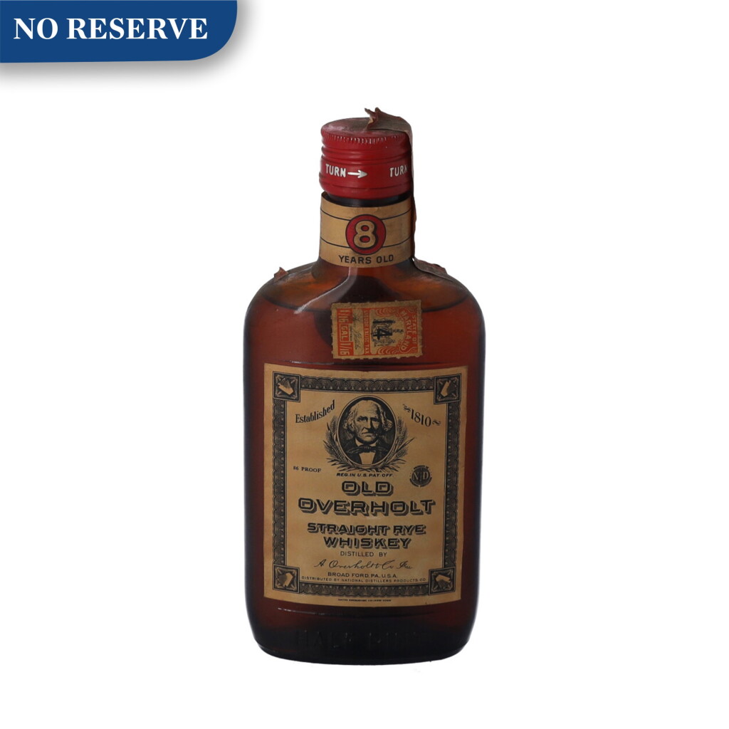 View full screen - View 1 of Lot 200. Old Overholt 8 Year Old Rye 86 proof NV (1 1/2 PINT).