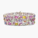Coloured Sapphire, Sapphire and Diamond Bracelet | 彩色剛玉 配 藍寶石 及 鑽石 手鏈