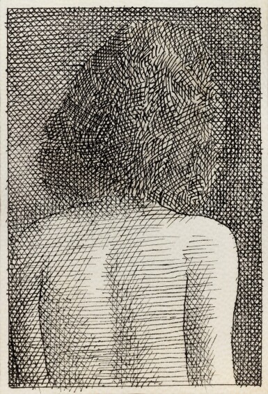 View full screen - View 1 of Lot 207. Femme à mi-corps, vue de dos.