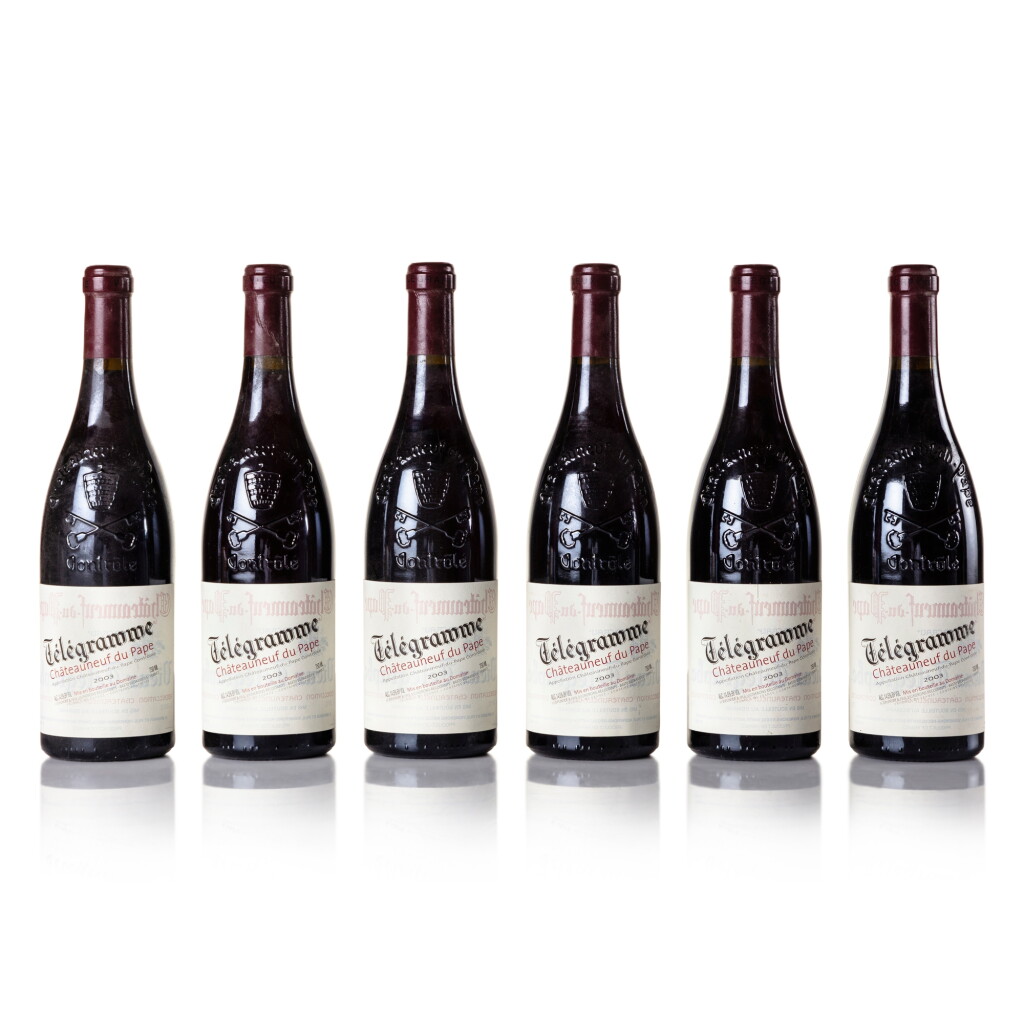View full screen - View 1 of Lot 272. Châteauneuf-du-Pape Télégramme 2003 (18 BT).