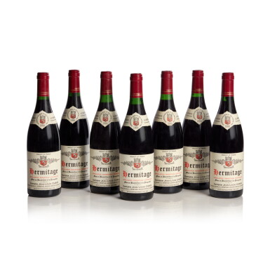 View full screen - View 1 of Lot 155. Hermitage Rouge 1990 Jean-Louis Chave (7 BT).