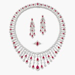 Ruby and Diamond Demi-Parure | 紅寶石 配 鑽石 項鏈 配 耳環 及 戒指 套裝