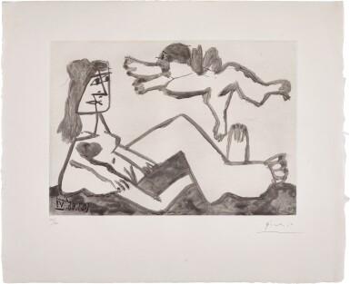 View full screen - View 1 of Lot 115. Vénus et l’Amour (B. 1214; Ba. 1196).