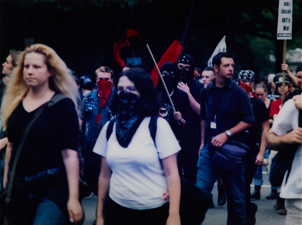 View full screen - View 1 of Lot 45. JOSEPHINE MECKSEPER | UNTITLED (MARCH ON WASHINGTON SEPTEMBER 24, 2005, KIDS WITH SCARVES).