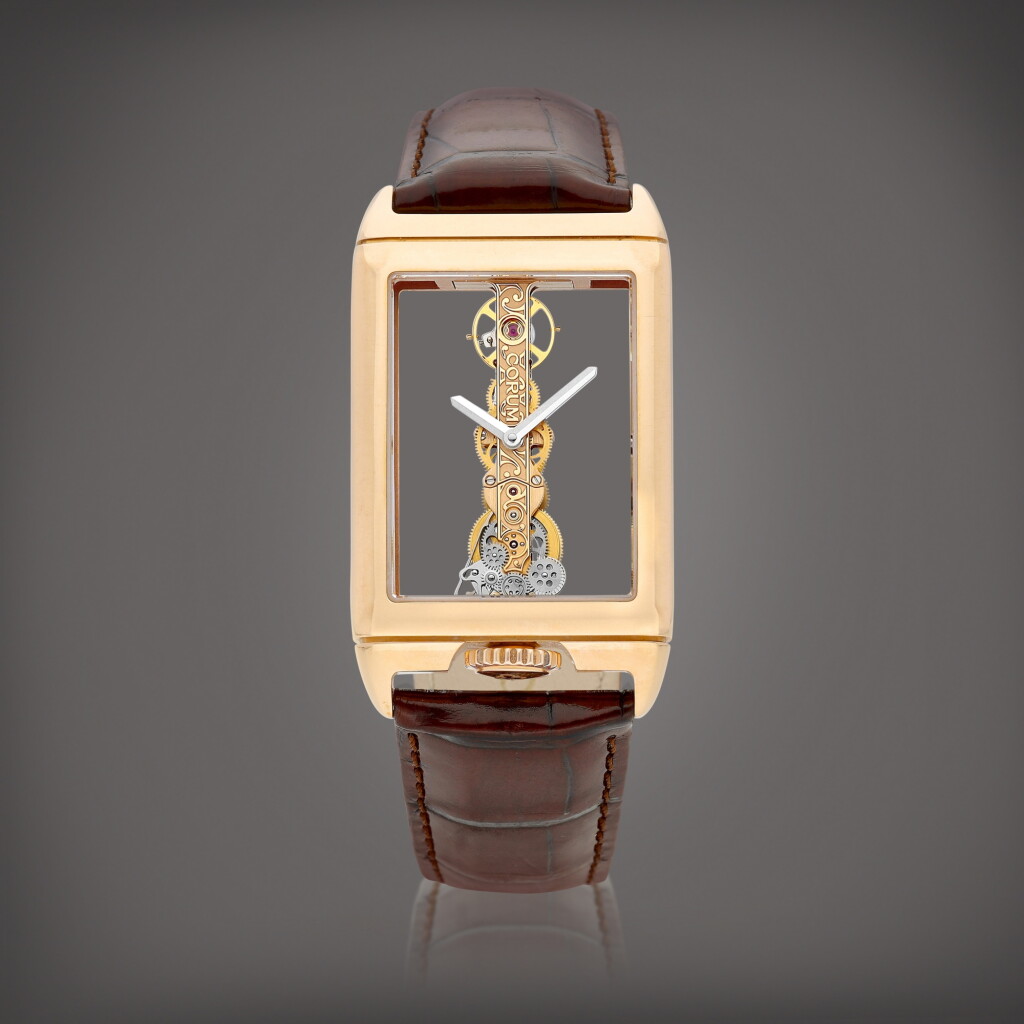 View full screen - View 1 of Lot 8930. Golden Bridge, Reference 05.0090 | A pink gold skeletonised wristwatch, Circa 2014 | 崑崙 | Golden Bridge 型號05.0090 | 粉紅金鏤空腕錶,約2014年製.