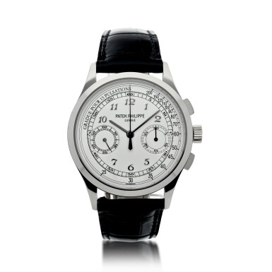 View full screen - View 1 of Lot 168. REFERENCE 5170G A WHITE GOLD CHRONOGRAPH WRISTWATCH WITH PULSATIONS DIAL, CIRCA 2017.