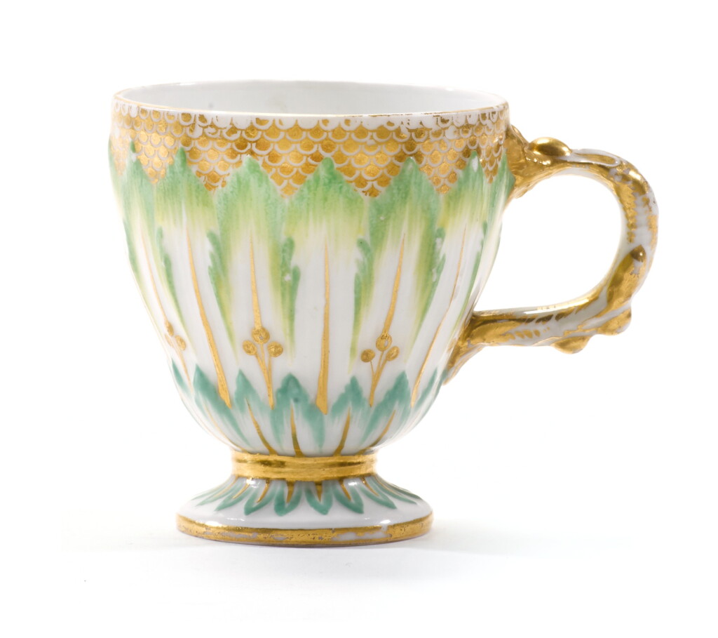 View full screen - View 1 of Lot 256. A BERLIN (K.P.M) CUP FROM THE CATHERINE THE GREAT SERVICE, CIRCA 1770-72.