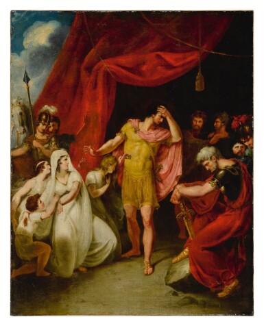 View full screen - View 1 of Lot 113. ATTRIBUTED TO WILLIAM HAMILTON, R.A. | CORIOLANUS ACT V, SCENE III.