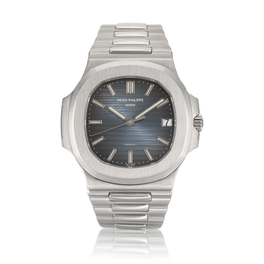 View full screen - View 1 of Lot 525. Retailed by Tiffany & Co: Nautilus, Ref. 5711/1A-010 Stainless steel wristwatch with date and bracelet Circa 2011.