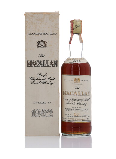 View full screen - View 1 of Lot 9. The Macallan Campbell Hope & King 80 Proof 1962 (1 Bottle 75cl).