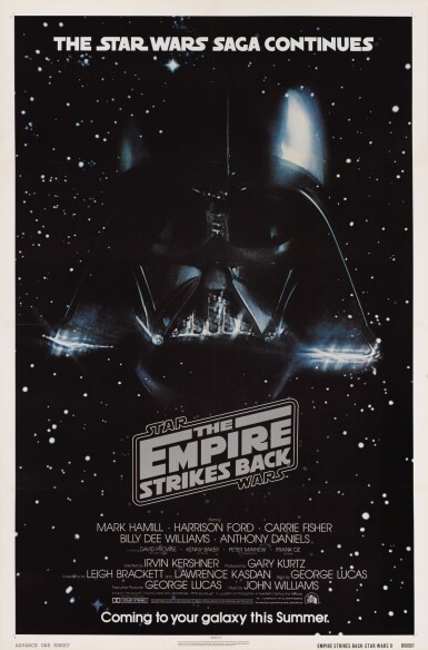 View full screen - View 1 of Lot 64. THE EMPIRE STRIKES BACK, US ADVANCE POSTER, 1980.