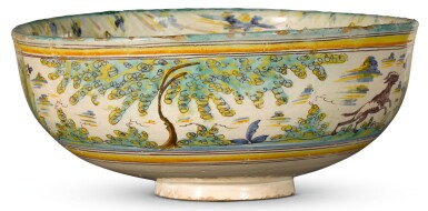 View full screen - View 1 of Lot 3. A massive Spanish faience bowl, Talavera, early 18th century.