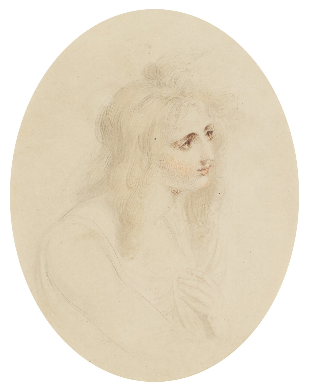 View full screen - View 1 of Lot 625. SIR THOMAS LAWRENCE, P.R.A. | A study of a young woman.