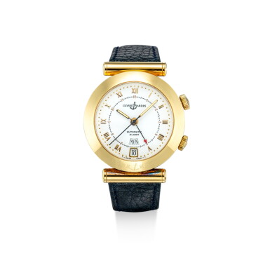 View full screen - View 1 of Lot 858. ULYSSE NARDIN | REFERENCE 601-22, A YELLOW GOLD WRISTWATCH WITH DAY, DATE, AND ALARM, CIRCA 2000.