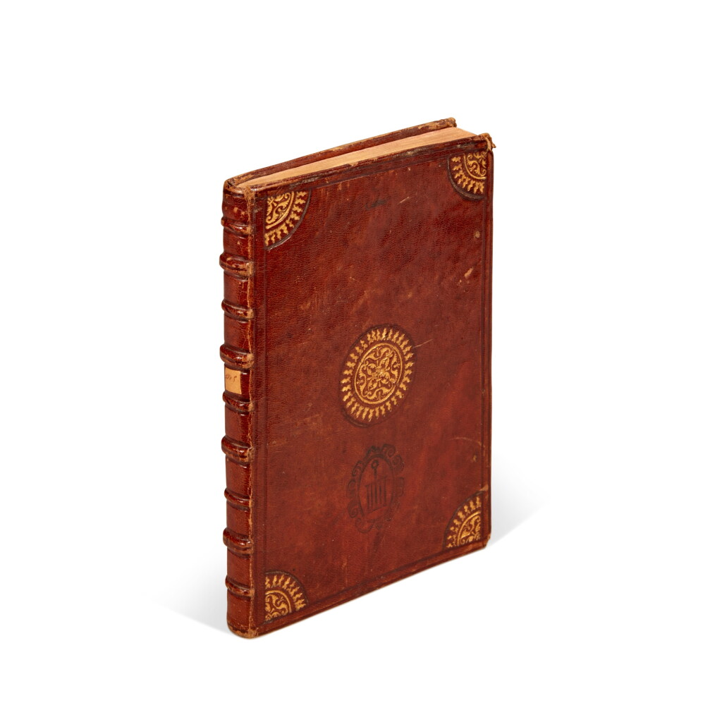 View full screen - View 1 of Lot 1616. Cabrera, Meditatiunculae, Valladolid, 1548, contemporary Spanish brown morocco gilt, from the library of El Escorial.
