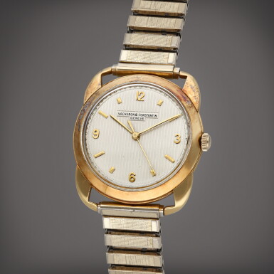 View full screen - View 1 of Lot 463. A yellow gold bracelet watch, Circa 1950.