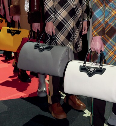 View full screen - View 1 of Lot 62. PRADA | SAFFIANO LEATHER TOP HANDLE TRAVEL BAG. UNIQUE ITEM NOT IN THE STORES .