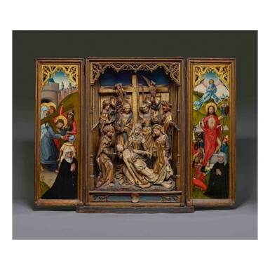 View full screen - View 1 of Lot 105. Retable with the Lamentation.