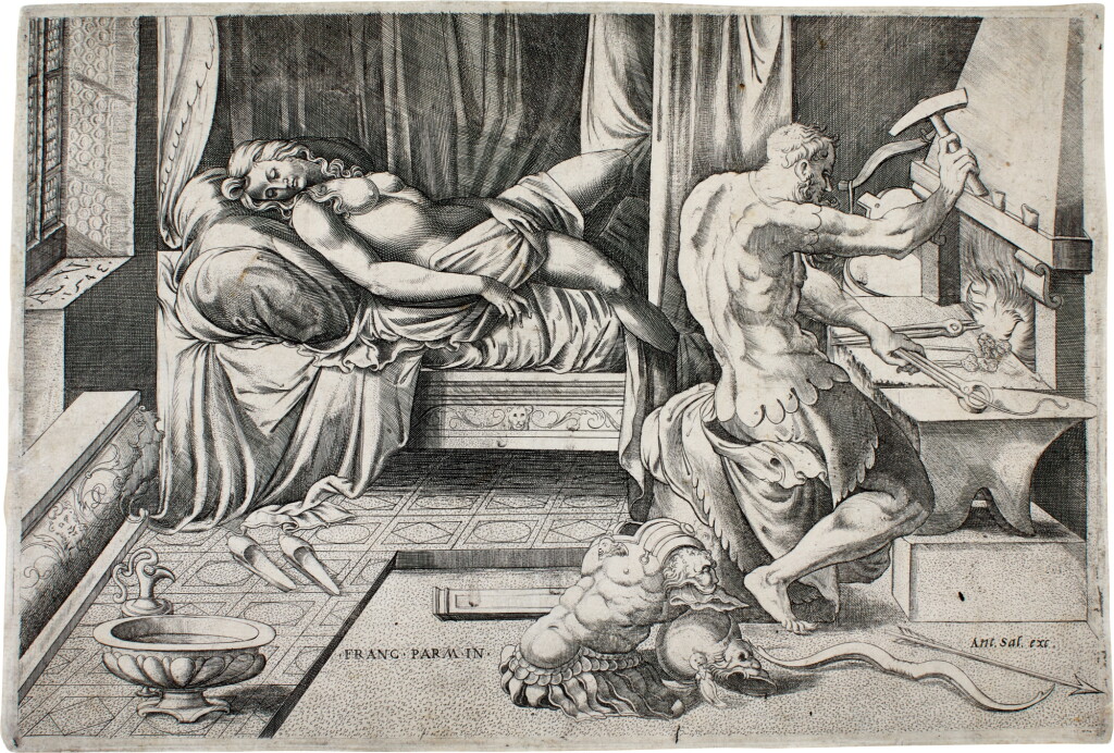 View full screen - View 1 of Lot 31. Venus and Vulcan (Bartsch 27).