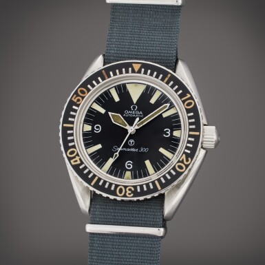 View full screen - View 1 of Lot 457. Reference 165.024 Seamaster 300 ‘Military’ | A stainless steel automatic diver’s wristwatch, Made for the British Royal Navy, Circa 1963.