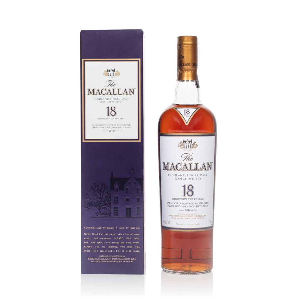 View full screen - View 1 of Lot 59. The Macallan 18 Year Old 43.0 abv (1 BT75).