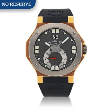 View full screen - View 1 of Lot 64. SPORT GRANDE DATE PINK GOLD AND STAINLESS STEEL WRISTWATCH WITH DIGITAL DATE DISPLAY CIRCA 2010.