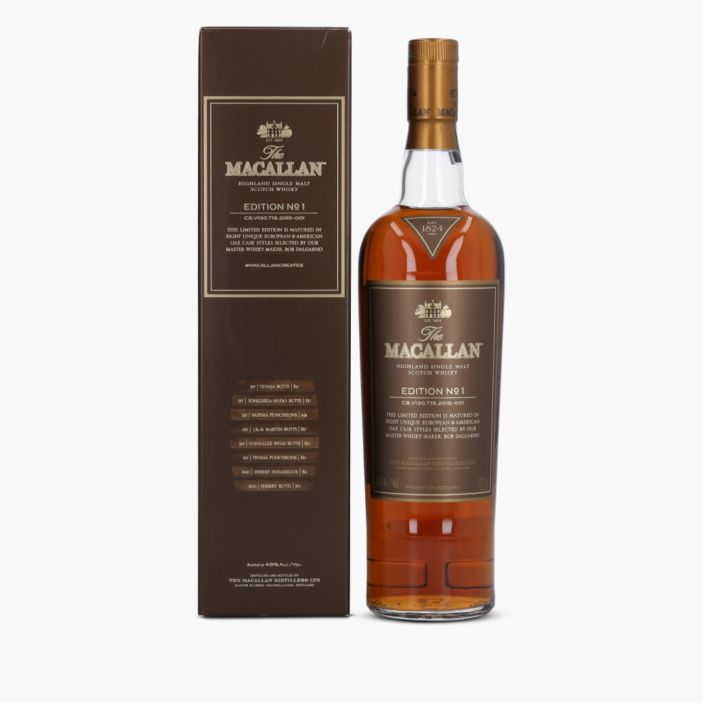 View full screen - View 1 of Lot 2033. The Macallan Edition No.1 48.0 abv NV (1 Bottle 75cl).