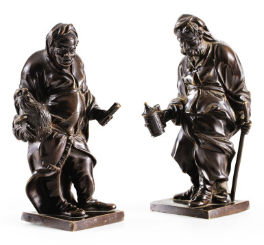 View full screen - View 1 of Lot 25. FRENCH, 18TH CENTURY, AFTER PIERRE LEGROS THE ELDER (1629-1714) | AESOP AND DIOGENES.