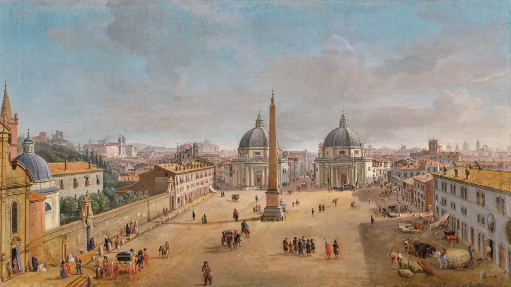 View full screen - View 1 of Lot 41. Rome, A View of the Piazza del Popolo.