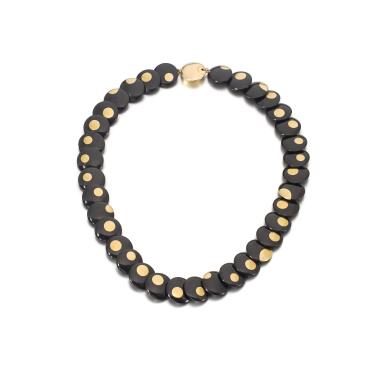 View full screen - View 1 of Lot 1193. Black jade necklace, circa 1980.