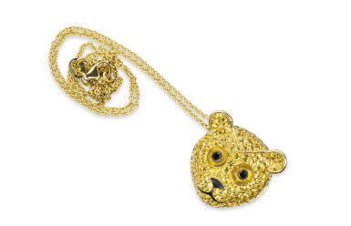 View full screen - View 1 of Lot 90. Yellow sapphire, agate and diamond pendant, 'Orso', Michele della Valle.