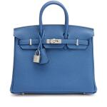 Bleu Tie Togo Birkin 25 Palladium Hardware, 2025
