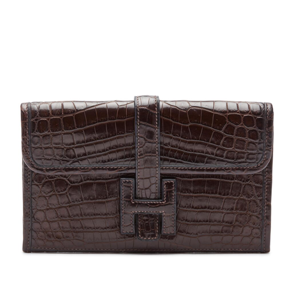 View full screen - View 1 of Lot 22. Marron Fonce Matte Niloticus Crocodile Mini Jige, 2004.