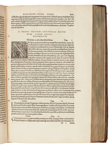 View full screen - View 1 of Lot 218. Plinius, Historia mundi, Basel, 1525, later German calf.