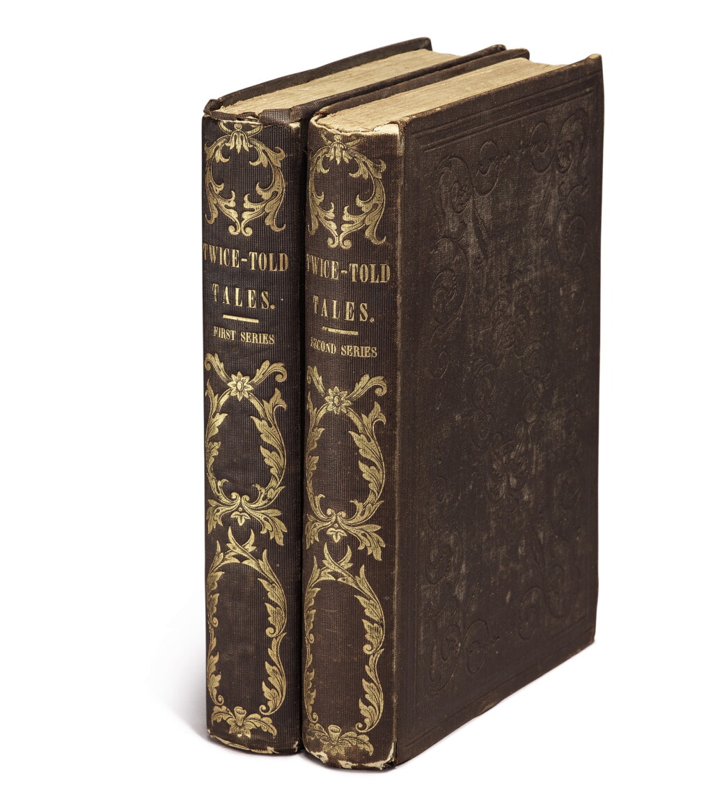 View full screen - View 1 of Lot 54. HAWTHORNE, NATHANIEL | Twice-Told Tales. First and Second Series. Boston: James Munroe and Company, 1842.