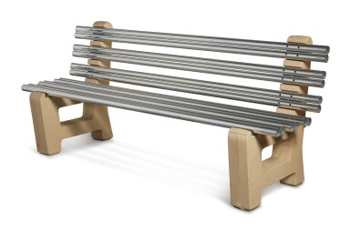 View full screen - View 1 of Lot 535. Recession Era Perfect World Park Bench.