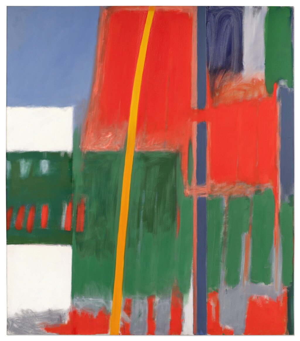 View full screen - View 1 of Lot 225. Red and Green with a Yellow Stripe.