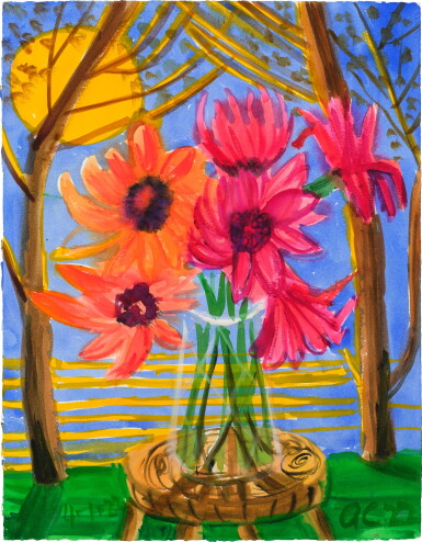 View full screen - View 1 of Lot 275. Red Dahlias (for the Moon, Again, Again, White St, April 1, 2022).