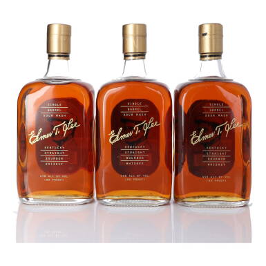 View full screen - View 1 of Lot 237. Elmer T. Lee Single Barrel 90 Proof NV (3 BT 75cl).