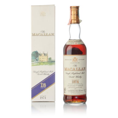 View full screen - View 1 of Lot 22. The Macallan 18 Year Old Sherry Oak 43.0 abv 1974 (1 Bottle 75cl).