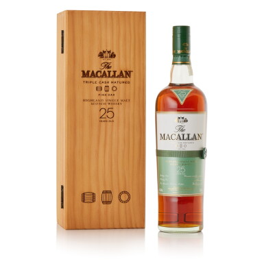 View full screen - View 1 of Lot 9294. The Macallan 25 Year Old Fine Oak Triple Cask 43.0 abv NV (1 BT70).