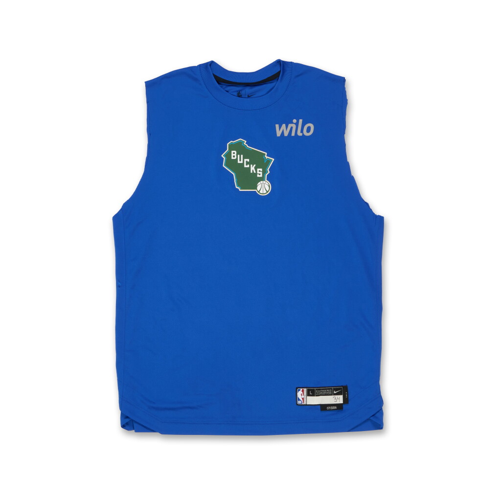View full screen - View 1 of Lot 47. Giannis Antetokounmpo ‘Career High Assists’ Milwaukee Bucks 2024-2025 Game Worn City Edition Warmup Top | 35 Points | 20 Assist | Triple-Double | 2 Double-Doubles | Matched to 3 Games.