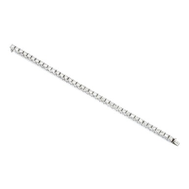 View full screen - View 1 of Lot 177. DIAMOND LINE BRACELET, 1960S.