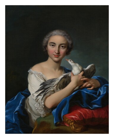 View full screen - View 1 of Lot 468. Portrait of Christine Van Loo, the Artist's Aunt.