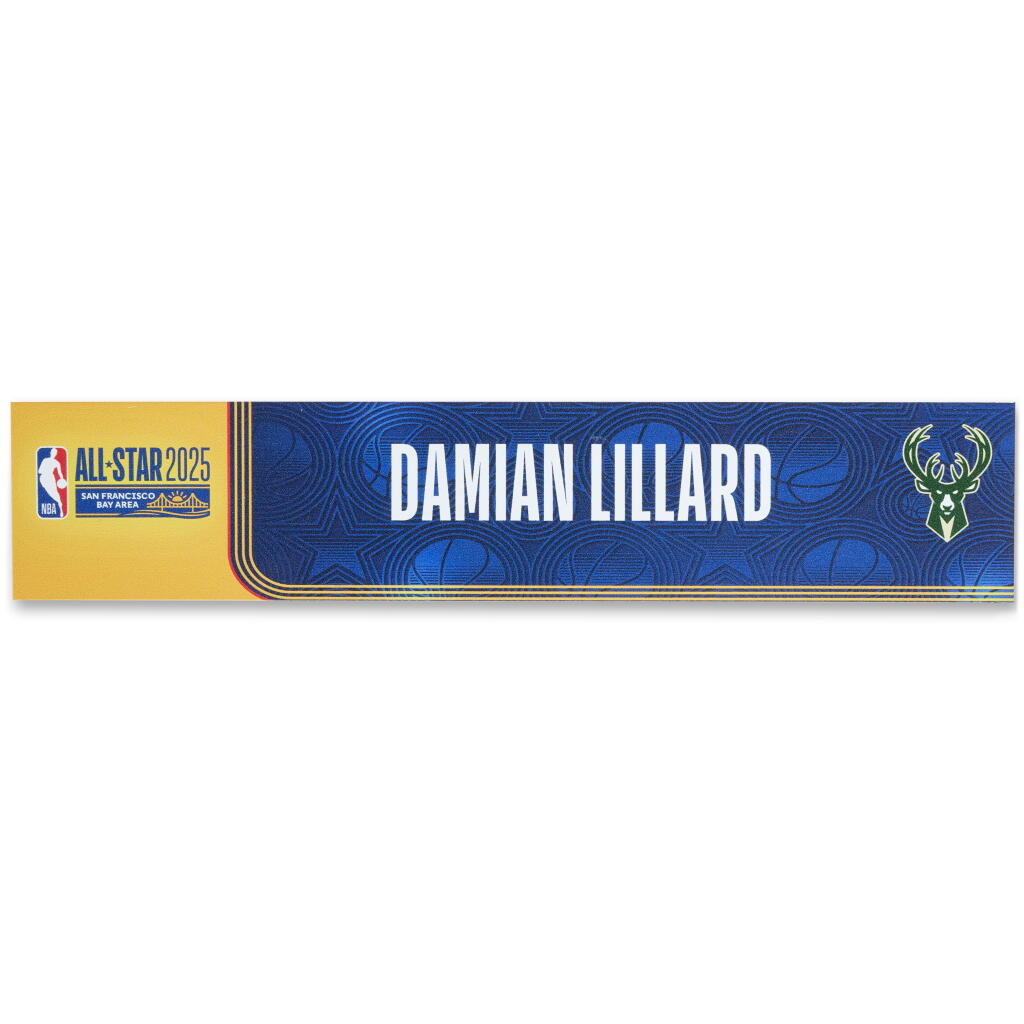 View full screen - View 1 of Lot 36. Damian Lillard ‘NBA All-Star Weekend’ Locker Room Nameplate.