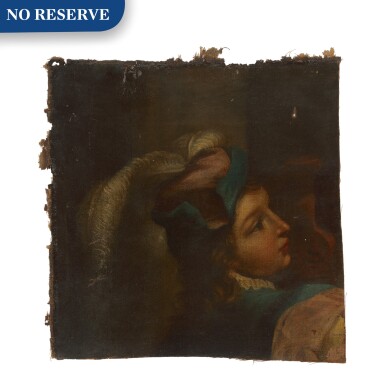 View full screen - View 1 of Lot 21. Head of a young man with a feathered cap.