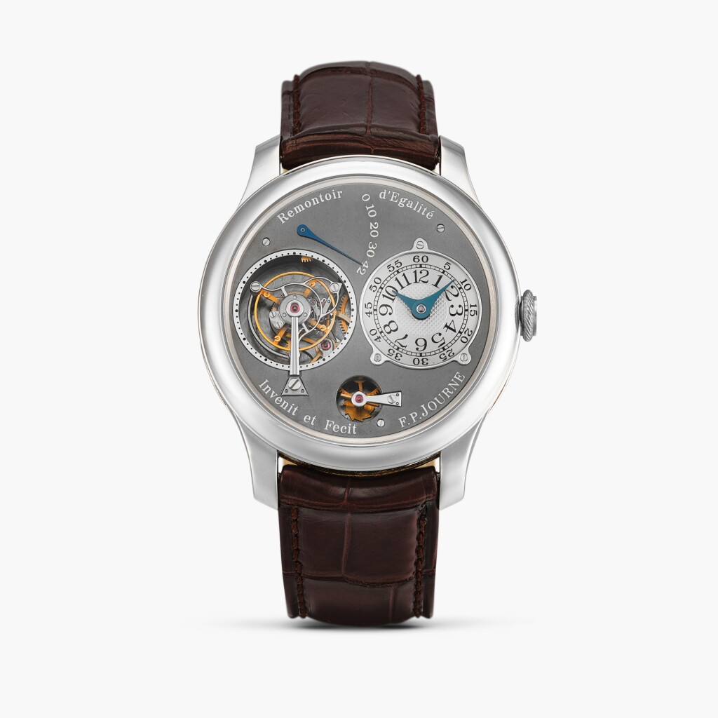 View full screen - View 1 of Lot 2425. Tourbillon Souverain ‘Ruthenium’ | A limited edition platinum tourbillon wristwatch with constant force remontoire and power reserve indication, Circa 2001.