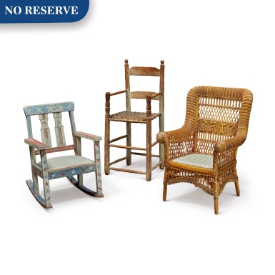 View full screen - View 1 of Lot 387. Group of Three Child's Chairs.