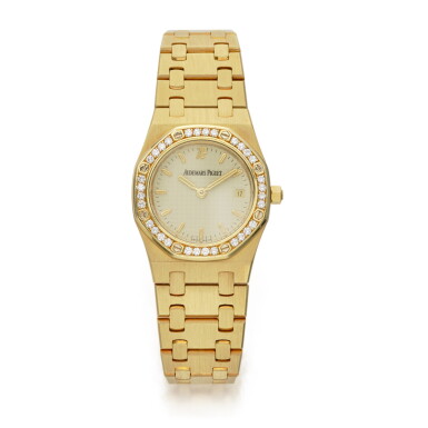 View full screen - View 1 of Lot 139. Gold and Diamond 'Royal Oak' Wristwatch.